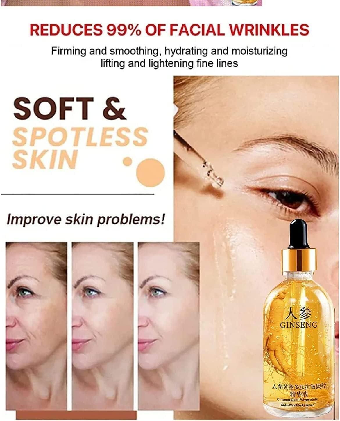 ( Buy 1 Get 2 Free ) Ginseng Gold Polypeptide Anti-Ageing Serum 100ml Each