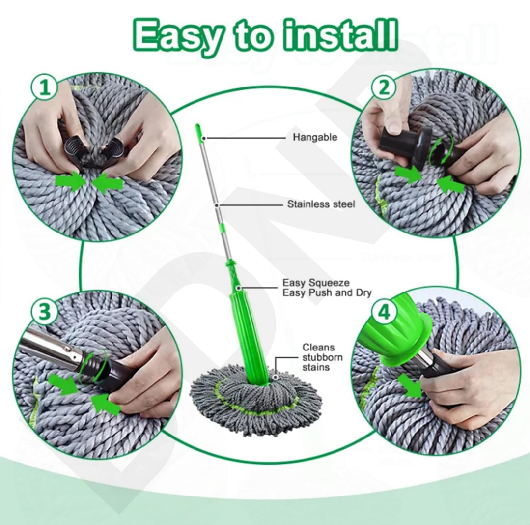 Self-twisting Water Rotating Mop